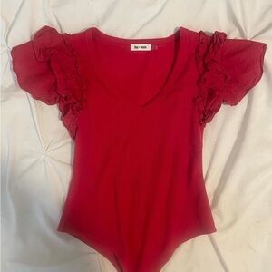 day and moon red bodysuit